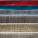 red white and black striped textile